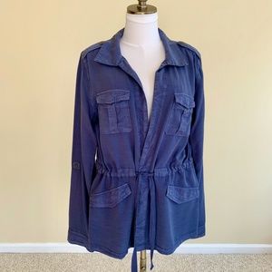 Sanctuary Slate Blue Lightweight Field Jacket Sz L